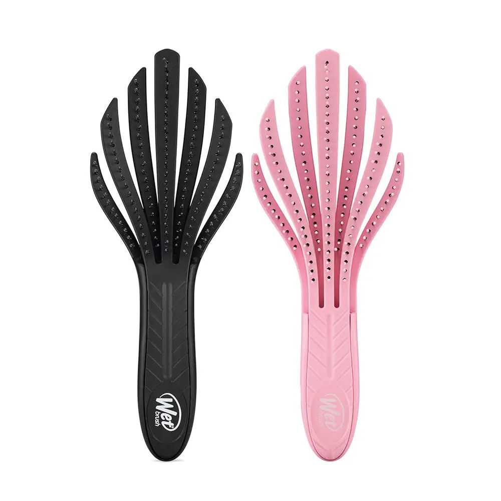 Wet Brush Go Green Curly Detangling Hairbrush - Soft Bristle, Eco-Material Construction, Gentle Hair Care Tool for Curly Hair Needs, Curly Hair Brush