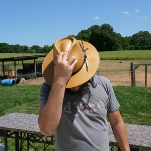 Stetson Straw Flat Brim Hat Juno