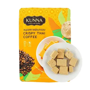 KUNNA Freeze Dried Coconut Chips - Coffee Flavor, 25g - Thai Snack, Healthy Treat, Coffee Lover Gift