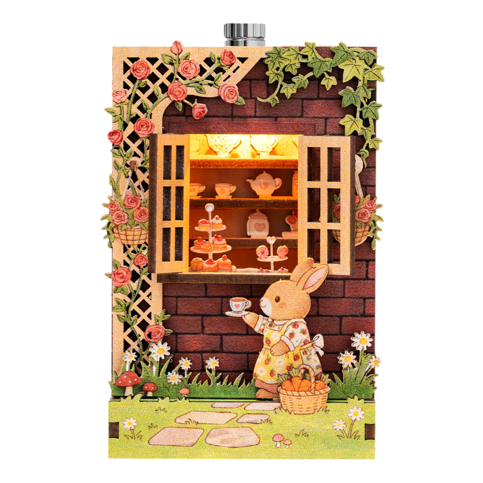 ETKVR RFM05 DIY Cute Building Blocks Model Kit - Self-Adhesive Magnetic Die-Cut Street Corner Mini House Figurines, Mini Fridge Magnets, Collectible Home Decor Accessory, Ideal for Arts and Crafts Garden Tea Snacks Setup, Handmade Gifts