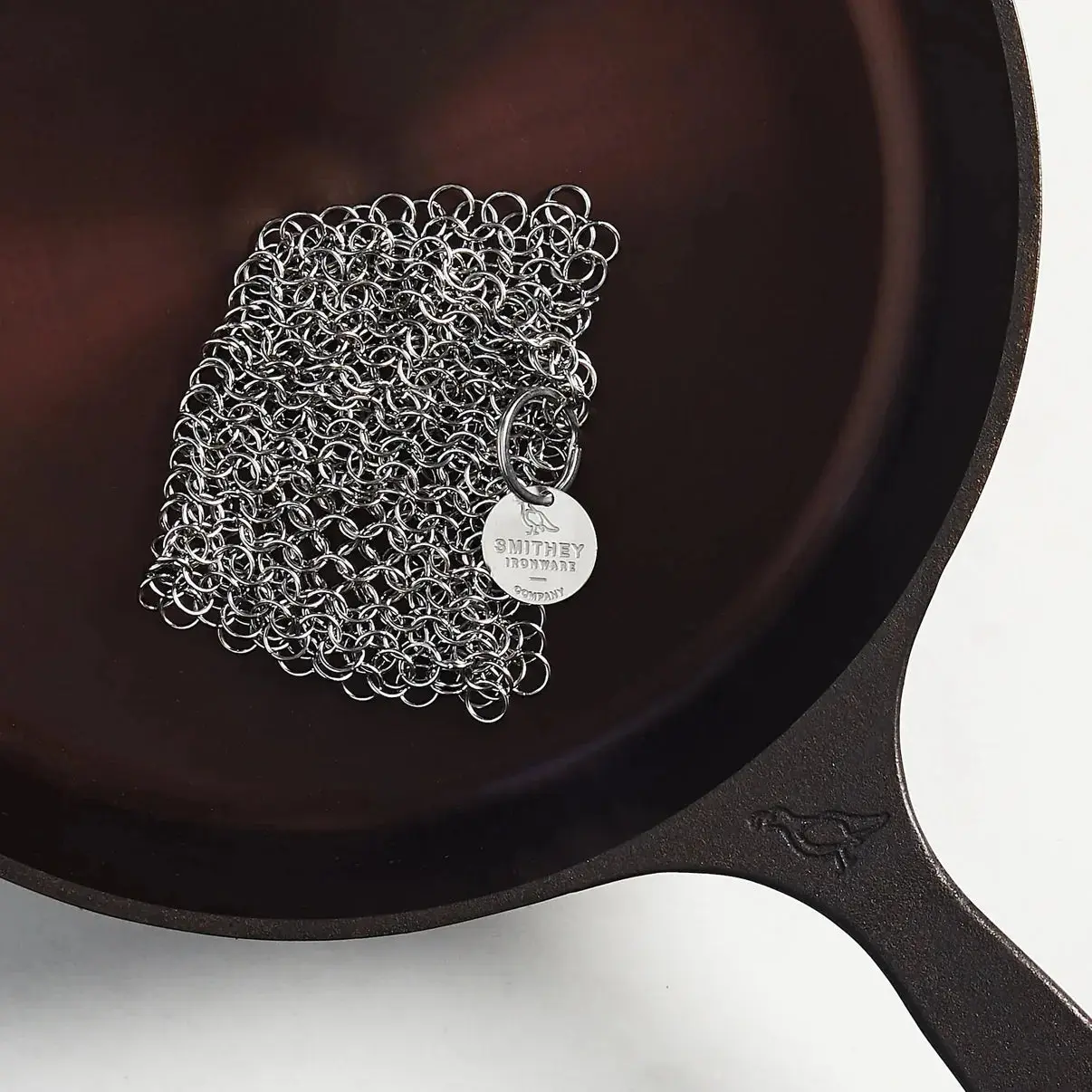 Smithey Steel Chainmail Pad/Scrubber - Reusable Home Care Cleaning Tool, Eco-Friendly Alternative to Sponges and Scouring Pads