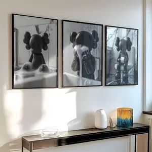 Hypebeast Bathroom Poster Set, 3 Piece Set, Kaws Poster Unframed