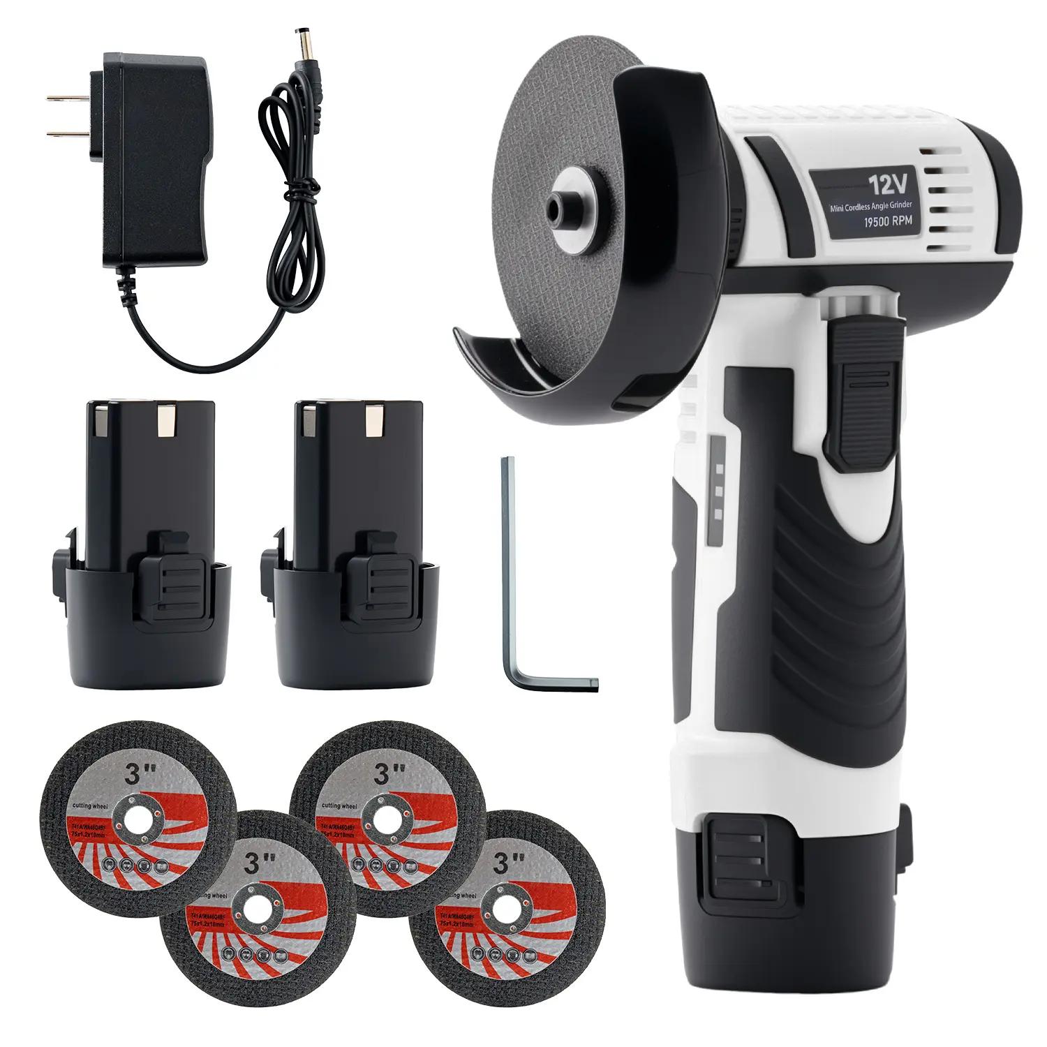 Mini Electric Angle Grinder Portable Handheld Grinding Tool with Wheel Guard Anti-Slip Grip for Metal Cut Wood Polish Rust Remove Home DIY Compact Safe Heavy Duty Power Grinder Dual Voltage