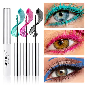 SAM SUGAR Colorful, Voluminous Lengthening Fluffy Lashes Mascara, Volumizing Mascara, Enhancing Mascara, Dense Small Brush Head, Curl Waterproof Sweatproof Eyelash Makeup, Long-Lasting Volume Enhancer