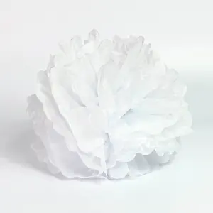 Tissue Pom-Pom 12 Inch White 4 pack