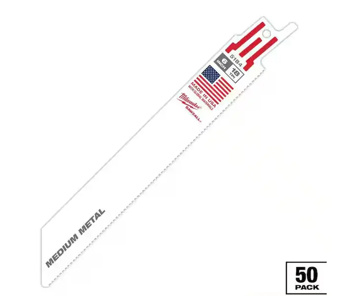 Milwaukee 48-01-6184 6" 18 TPI SAWZALL® Blade for Medium Metal (50 PK)