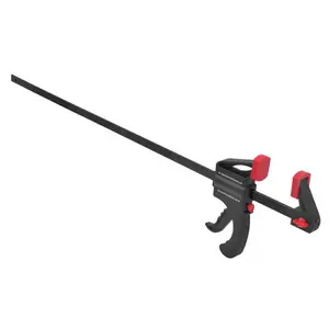 212 MAIN Industrial Heavy-Duty Steel Bar Clamp (DR60650-4 Model), 30x2.5 in. Ratcheting Nylon Jaw Grip Hardware with Plastic Handle, Easy-to-Use for Fitness & Scooters Equipment