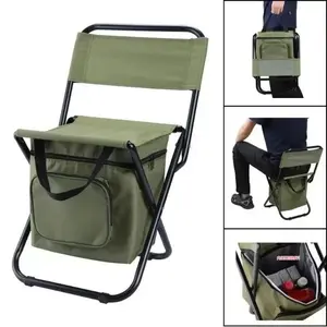 Fishing chairs with storage bags, portable foldable camping chairs, compact fishing stools, hunting chairs, and outdoor backrest stools are all very suitable for camping, hunting, fishing and hiking, Folding Fishing ChairGift