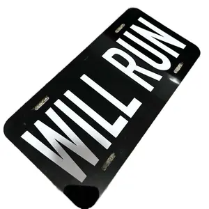WILL RUN License Plate - Custom Car/Truck License Plates