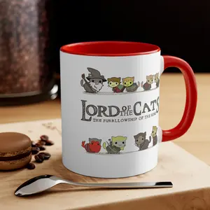 LOTR mug burger, Cats mug burger, Lord of the Cats Mug burger, Christmas Gift for your friend 2025, Coffee mug burger