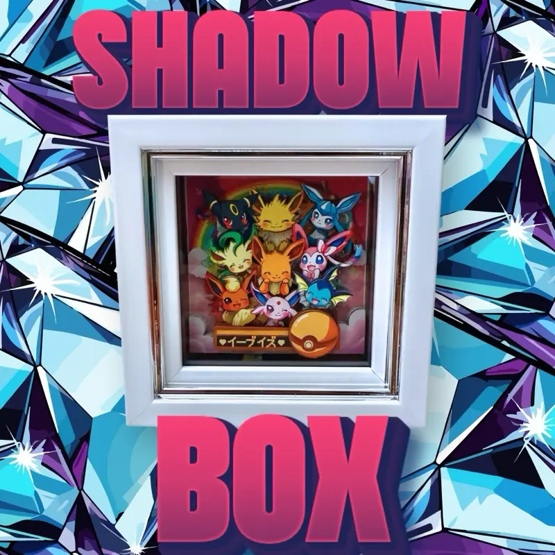 Anime Collectible Blind Shadow Box - 1 Framed Mystery Art Piece Per Unit, Decorative Display for Home Decoration Styling Enhancement