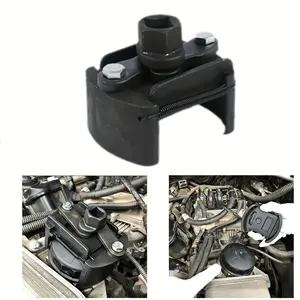 Oil Filter Wrench, Adjustable Oil Filter Cap Removal Tool 2-Prong Universal Oil Filter Wrench Removal Tool Forward and Reverse Multi-Function Car Oil Filter Removal Component Wrench