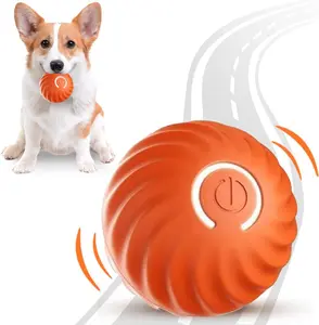 Interactive LED Dog Toy Ball, Rechargeable Automatic Moving Ball, Fun for Indoor and Outdoor Play, Keeps Dogs Entertained for Hours USB Rechargeable Interactive Dog Ball Bouncing Ball Self-Rolling-GTTQ-4