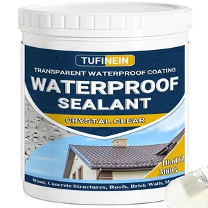 Transparent Waterproof Coating,  10.6oz Invisible Waterproof Agent Indoor & Outdoor Sealant Water-Based Clear Sealant Roofs, Walls, Garden, Terraces