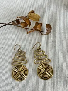 Malkia Spiral Statement Earrings