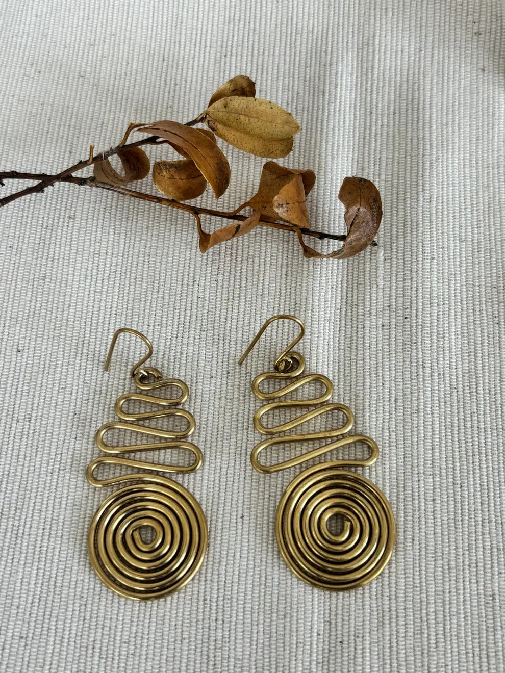 Malkia Spiral Statement Earrings