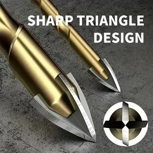 5-Piece Multi-Functional Drill Bit Set, Sharp Triangle Shape, High Hardness Tungsten Steel, for Tiles, Glass, Concrete, Marble, Wood, Sheet Metal