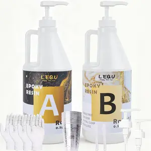 Epoxy Resin Kit,1 Gallon Bubble Free & Crystal Clear Epoxy Resin for Casting, DIY, Art, Molds,Jewelry（Including 0.5 Gallon Resin + 0.5 Gallon Hardener） tiktokshopspringglowup