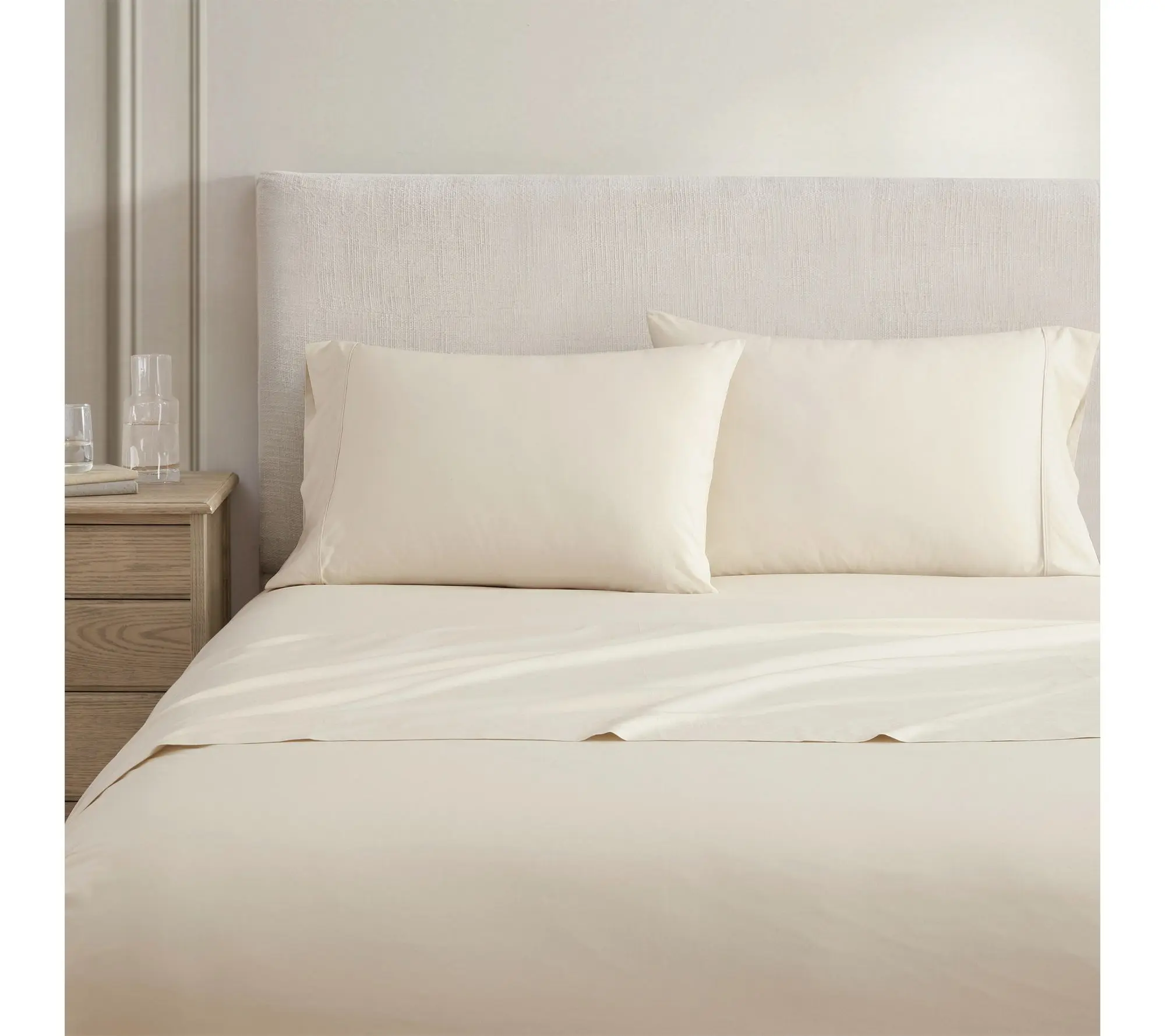 Martha Stewart Skylands Beige Cotton Twin Sheet Set