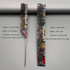 2pcs Professional Hair Cutting Comb, Durable PC Resin Material, Heat-Resistant, Ideal for Salons, Long Hair Comb, Male & Female Use