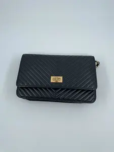 Pre-owned CHANEL As Shown As Shown V SHAPE GOLD HARDWARE 2.55 WOC