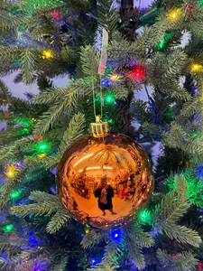 5 Inch Shiny Chestnut Smooth Ornament Ball