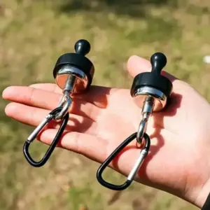 2 Piece Set Strong Magnetic Tent Hooks, Multi-Functional Outdoor Camping Hanging Accessories, Lightweight Durable Magnet Hooks for Tent Car Use, Camping Tools