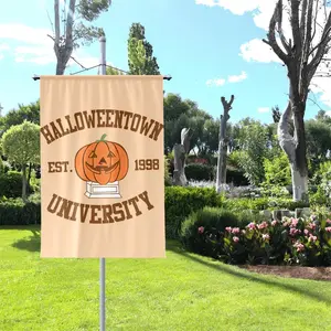 Halloween town Garden flag - Decor - Halloween flag - For Yard - Spooky Halloween Garden flag - and House Banner - Home Garden Decor - Est 1998 flag -
