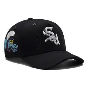Curved Dandy Hats X Sad Boyz Junior H Psychedelic Cap