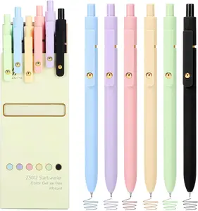 Colored Gel Pens, 0.5mm Fine Point Retractable,Colorful Pens for Journaling,School Supplies, Gifts for Nurse and Teens, Stockings Stuffers for Women(6Pcs-Aesthetic Colors)