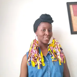 Mixed fabric Hoops Earrings African Fabric Earrings