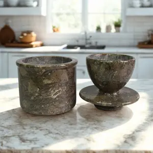 MarbleVista Butter Dish with Lid - Marble Butter Keeper, Butter Jar with Lid, Butter Container, Butter Bell Crock,  Kitchen and Home Decor, Household Iems