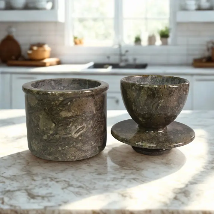 MarbleVista Butter Dish with Lid - Marble Butter Keeper, Butter Jar with Lid, Butter Container, Butter Bell Crock,  Kitchen and Home Decor, Household Iems