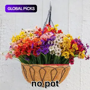 24 Bundles of Artificial Flowers for Indoor and Outdoor Use, Fake Flowers for Garden, Porch and Window Box, Home Decor (8 Colors) #GLOBAL PICKS