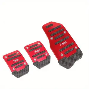 1 Set of 3pcs Automotive Accelerator Pedal Aluminum Alloy Anti Slip Automotive Foot Pedal Or Brake Pedal Manual Accelerator Pedal
