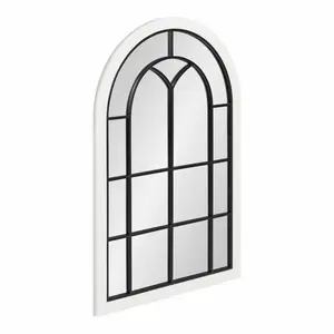 Joffrey Arch Windowpane Framed Wall Mirror