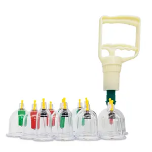 FixtureDisplays® 12 Cups Healthy Medical Vacuum Cupping Suction Therapy Massage Device Set 16778