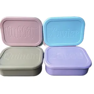 Personalized Bento Box for Kids Meals - Silicone, Lunch box, Lunchbox