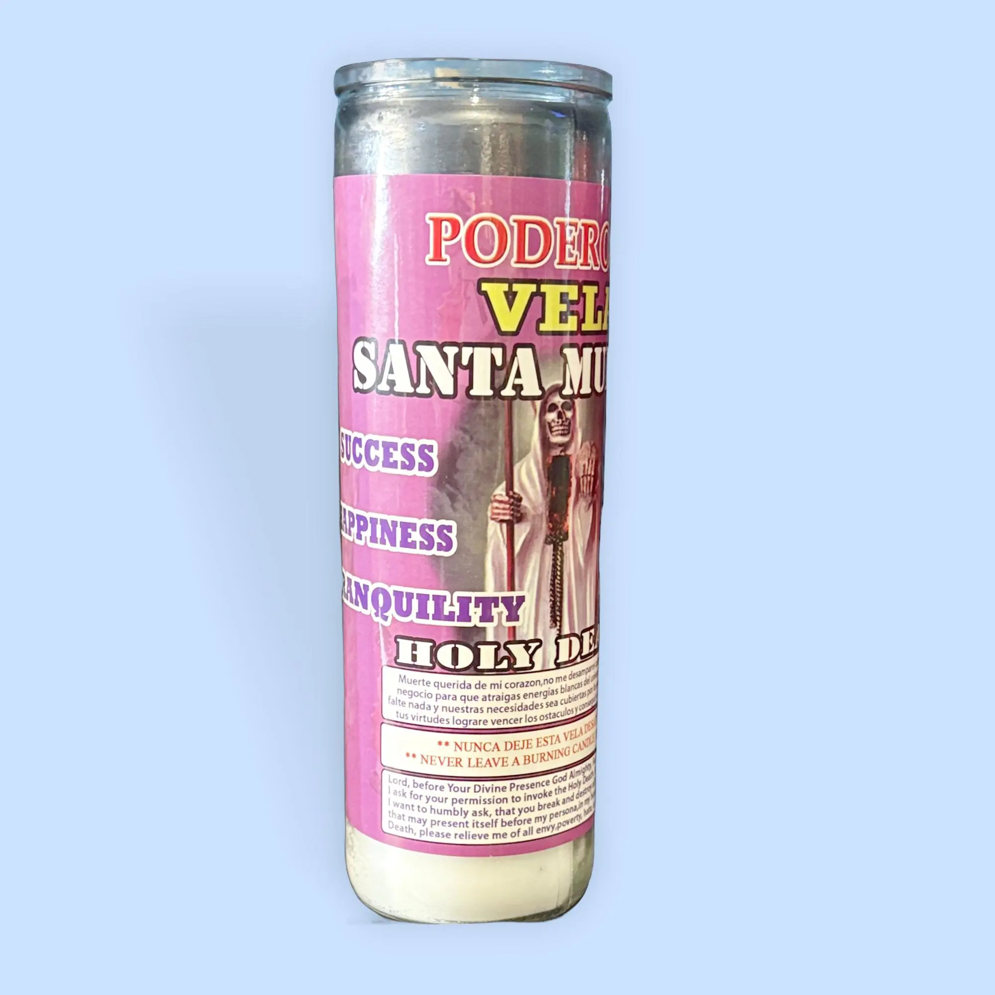 Candle Santa Muerte Tranquility and Success Long lasting