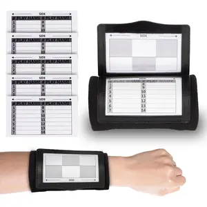 Football Wristbands with 5 Playbook Cards, Clear PVC Windows Wristbands Sports for Youth & Adults, 5on5 Flag Football Wrist Bands, QB Arm Bands for Quarterback, Catcher, Referee