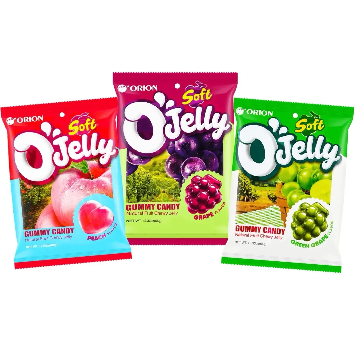 Korea Orion O Jelly Gummy Candy Natural Fruit Chewy Jelly