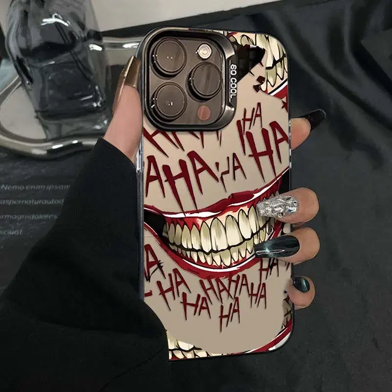Crazy Joker Smile Grotesque Phone Case For iPhone 17 16 15 14 13 12 11 Pro Max XR XS Max 7 8 Plus Y2K Creative Fashion Cover - TikTok Shop Crazy Joker Smile Grotesque Phone Case For iPhone 17 16 15 14 13 12 11 Pro Max XR XS Max 7 8 Plus Y2K Creative Fashion Cover - TikTok Shop