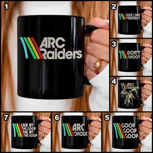Arc Raiders Gaming Mug, Helmet Scrappy Design Coffee Cup, Goop Goop Goop Gamer Ceramic Mug for Desk Setup, Video Game Emote Gamer Office Gift, Gaming Fan Drinkware