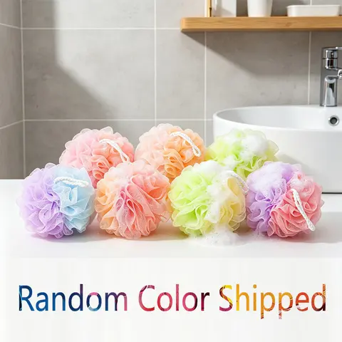 1PC Soft Bath Puff Loofa Mesh Shower Puff Pouf Ball Luffa for Men and Women