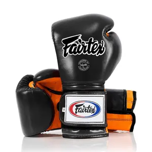 Fairtex BGV9 Mexican Style Black Orange Muay Thai Boxing Glove - Heavy Hitter