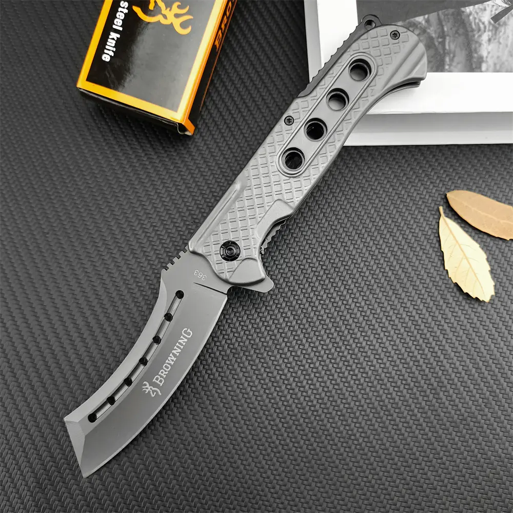 Outdoor Jungle Camping and BBQ Folding Knife with 5Cr13Mov Blade and 420 Steel Handle Everyday Carry Knife for Hiking and Fishing EDC Survival Tool Precision Camping Tool Camping Knives
