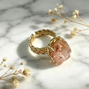 Raw Citrine Ring | Solar Plexus Chakra, Attracts & Success, Boosts Confidence & Cleanses Negative Energy. Vintage Braided Design. choice for daily commutes, office & gifting. luxury ring for besties & colleagues, Stackable Ring, Vintage Rings