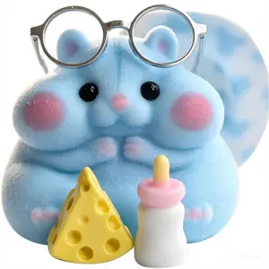Taba Squishy Hamster Toy, DIY Squishy Making Kits with Liquid Silicone and Molds, Stress Relief Gift for Adults & Kids, Sensory Anxiety Plushie
