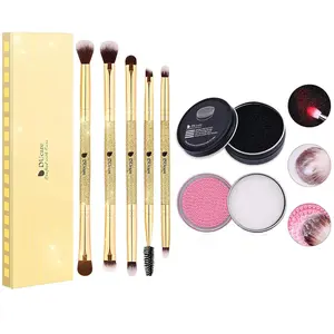 Eyeshadow Brush Set + Brush Cleaner — 5 Brushes