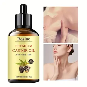100ml high-quality castor oil, natural ingredients, nourishes hair, strengthens nails, cares for skin, suitable for various care scenarios, enhancing health and beauty